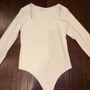 Abercrombie & Fitch Cream Long Sleeve Top